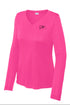 Tim Rahn Sea Turtle Ladies Long Sleeve V-Neck Performance