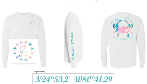 Colorful Crab Long Sleeve Tee