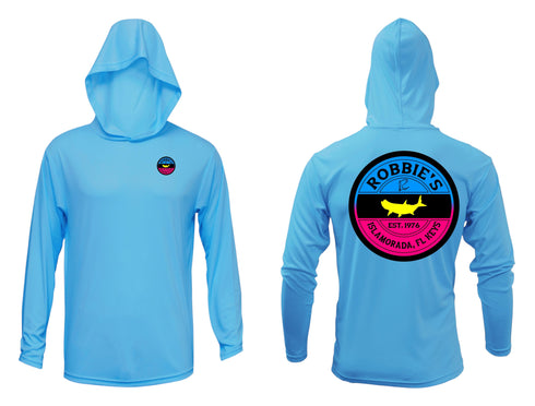 Robbie’s Label Long Sleeve Hooded Performance Shirt