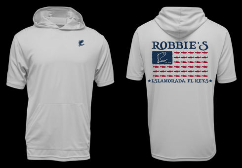 Robbie’s Tarpon Flag Short Sleeve Hooded Performance