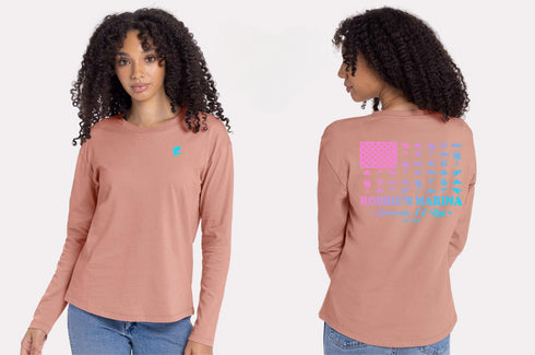 Tropical Flag Long Sleeve Cotton Tee
