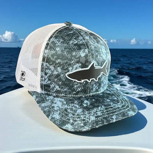 Black Camo Tarpon Youth PVC Hat - Robbie's of Islamorada