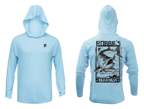 Charcoal Tarpon Long Sleeve Hooded Performance