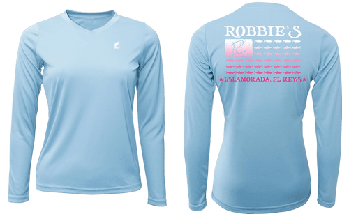 Gradient Tarpon Flag V - Neck Long Sleeve Performance - Robbie's of Islamorada