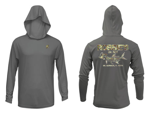 Green Camo Hooded Performance Long Sleeve Tee - Robbie's of Islamorada