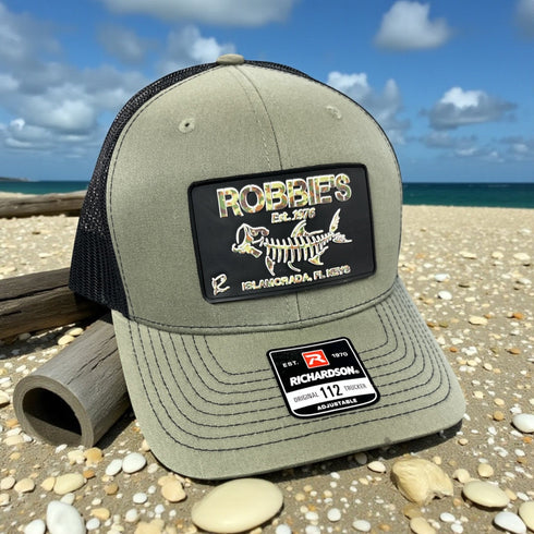 Green Camo Richardson Trucker PVC Patch Hat - Robbie's of Islamorada