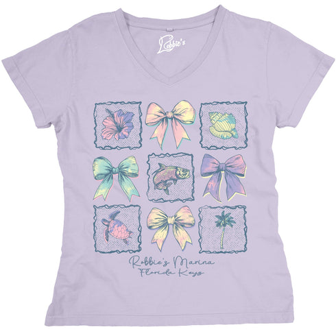 Ladies Tarpon Bow V - Neck T-Shirt - Robbie's of Islamorada
