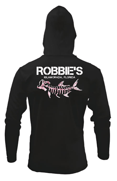 Pink Camo Youth Hooded Performance Long Sleeve Tee - Robbie's of Islamorada