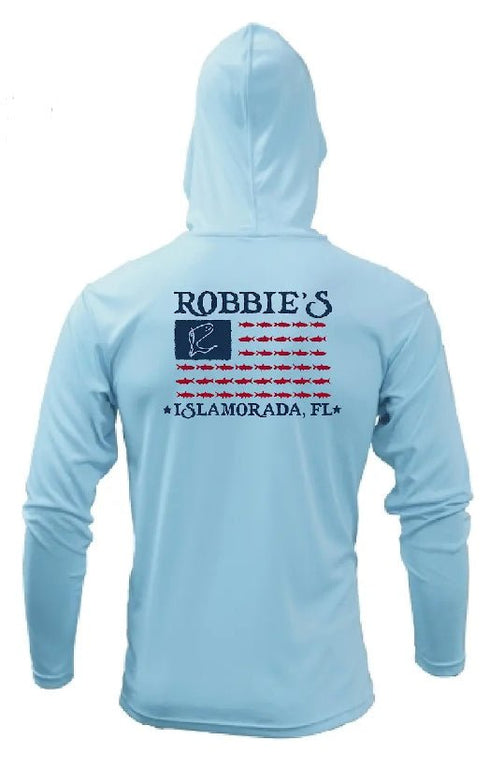 Tarpon Flag Long Sleeve Hooded Performance Shirt - Robbie's of Islamorada