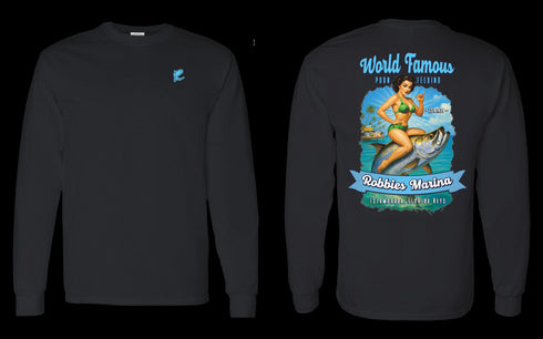 Tarpon Pin Up Long Sleeve Cotton Tee