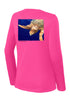 Tim Rahn Sea Turtle Ladies Long Sleeve V - Neck Performance - Robbie's of Islamorada