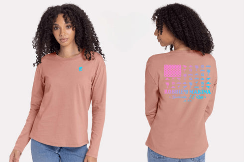 Tropical Flag Long Sleeve Cotton Tee - Robbie's of Islamorada
