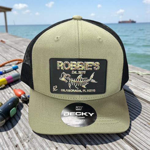 Youth Decky Green Camo PVC Patch Hat - Robbie's of Islamorada