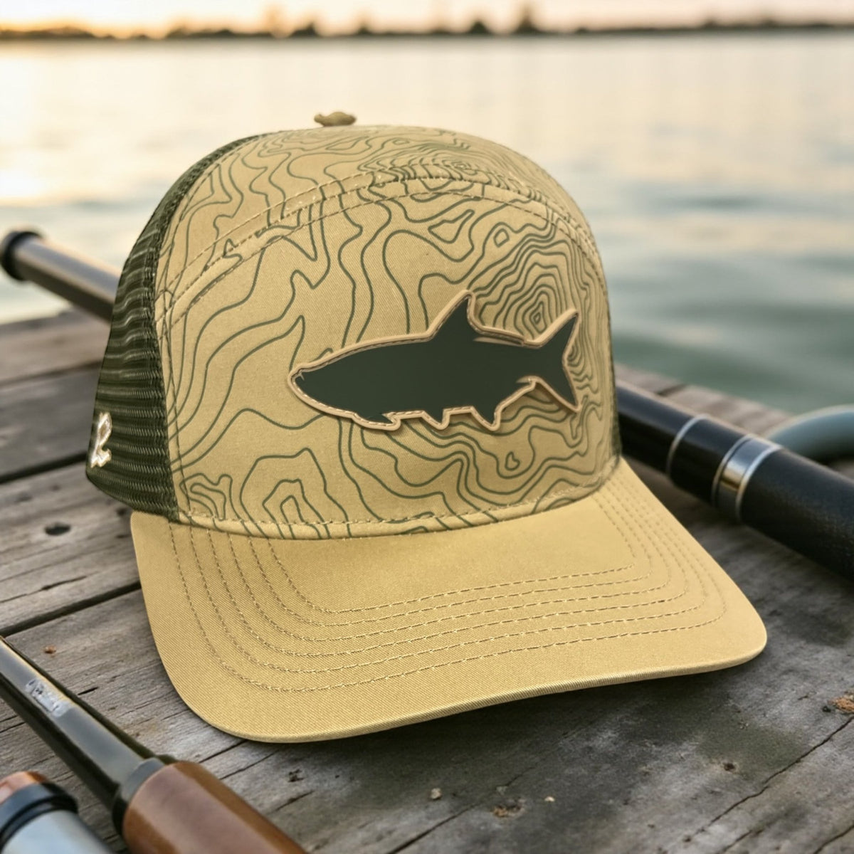 Topography Pattern Rope Hat Topography Tarpon Youth PVC Patch Hat – Robbie's of Islamorada